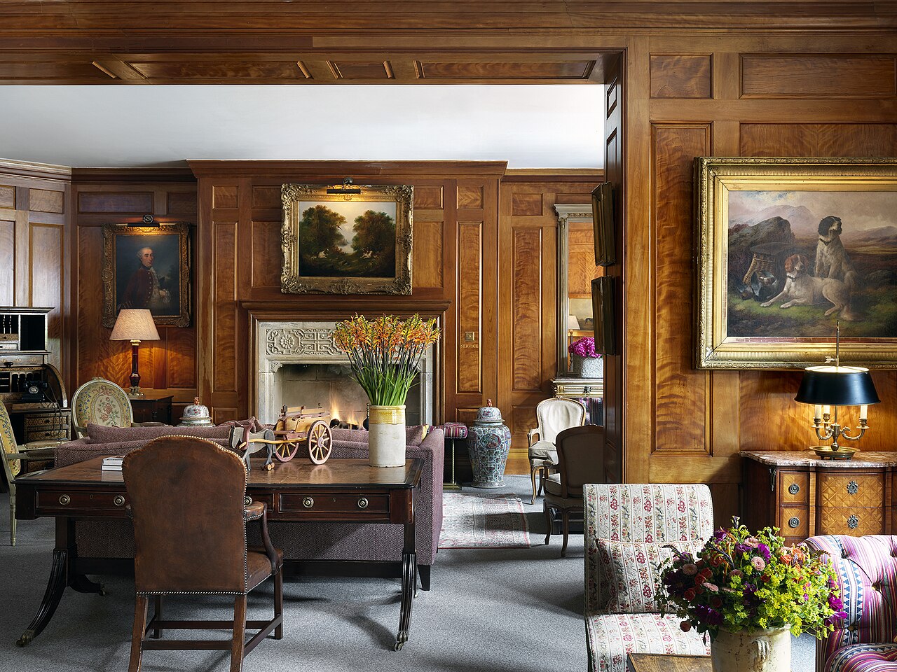 Drawing room, en gemensam salong på Covent Garden Hotel. Foto från 2018.