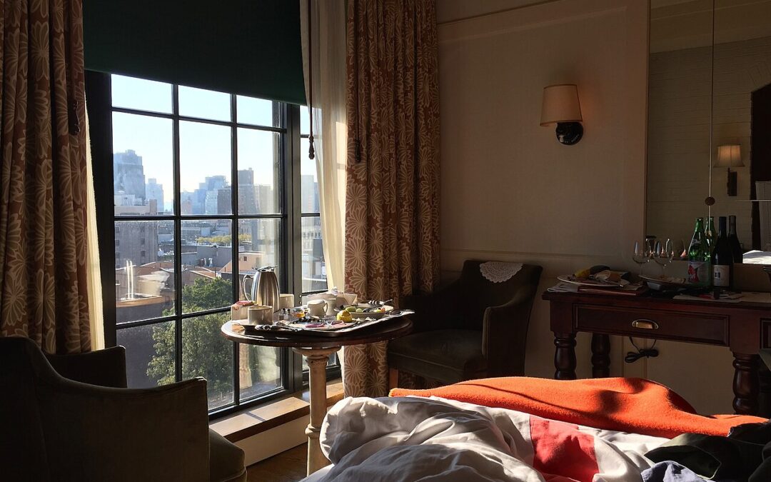 Ett gästrum på The Bowery Hotel. Dokumentärt foto av ett tidigare rumsutförande; inte en garanti för ett visst rum. Foto från 2014.